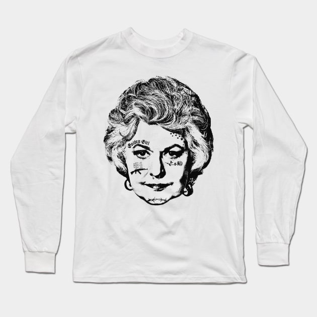Bea Arthur † Punksthetic Face Design Long Sleeve T-Shirt by DankFutura